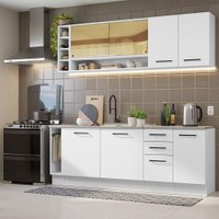 Armário de Cozinha Completa 220cm Branco Agata da Thêmis Madesa
