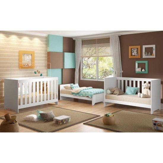 Berço Ditália Multifuncional 3x1 BBI-51 - Branco