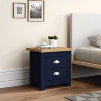 Mesa de Cabeceira Ditália 2 Gavetas DM-115 - azul