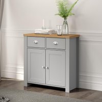 Aparador Buffet Ditália 2 Portas 2 Gavetas R-610 81,8 x 79 x 35,6 cm - Cinza