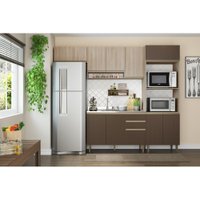 Cozinha Completa 4 Peças com Basculante 260cm - Cook - BE Mobiliário Aveiro/Oxid