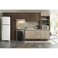 Cozinha Completa 4 Peças com Basculante 370cm - Cook - BE Mobiliário Aveiro/Oxid