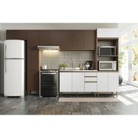 Cozinha Completa 4 Peças com Basculante - Cook - BE Mobiliário Aveiro/Oxid/Branco