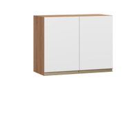 Armário Aéreo Para Cozinha 2 Portas - Cook - BE Mobiliário Madeira/Branco