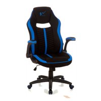 Cadeira Gamer Giratória Revestimento Poliester - BLX6001 - Anima Preto/Azul