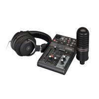 Mesa de Som e Interface Analógica AG03MK2 LSPK B Preta Com Microfone e Fone de Ouvido Yamaha