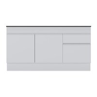 Balcão Cozinha Gabinete Pia 150cm com Rodapé 3 Portas 1 Gaveta Veneza V2115 Multimóveis