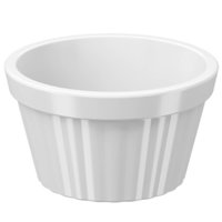 Ramekin Branco Canelado 90ml Plástico Pote Bowl Pequeno 7cm Uno Coza