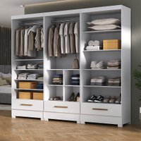 Closet Modulado Abel 3 Gavetas Branco/Nature - Moville