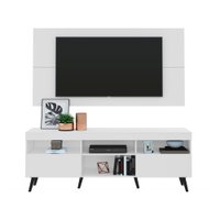 Rack Retrô com Painel e Suporte para TV até 65