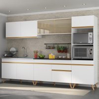 Cozinha Completa 5 peças com Armário e Balcão MP3750 Veneza GW Multimóveis Branca