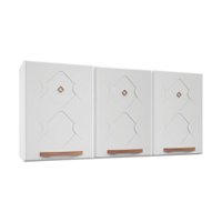 Armário de Cozinha de Aço Aéreo Triplo 120cm Regina Multimóveis CR6122 Branco