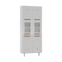 Paneleiro Duplo de Aço 80cm Regina Multimóveis Glass CR6132 Branco