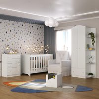 Quarto Infantil Completo com Poltrona de Amamentação e Puff Multimóveis MP4086