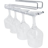 Suporte Porta Taças De Encaixe Simples Armário Cromado