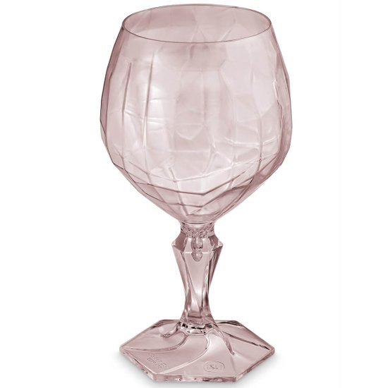 Taça Para Água Suco 350ml Plástico UZ Tango Transparente Rosa - UZ664ROS