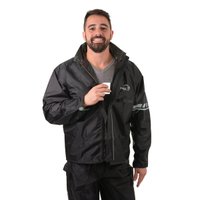 Capa de Chuvade Nylon Masculino Preto Full GG Impermeável para Motoqueiro