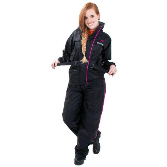Capa De Chuva Para Motoqueiro De Nylon Feminino Preto Full G Impermeável