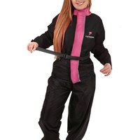 Capa De ChuvaPara Motoqueiro De Nylon Feminino Preto Rosa Restart GG Impermeável 1301FPREROGG