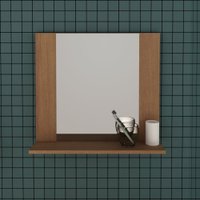 Espelheira Suspensa para Banheiro BN3610 TCM Amêndoa