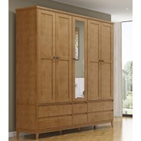 Guarda Roupa Finestra Prata 5 Partido 6 Gavetas 2804F