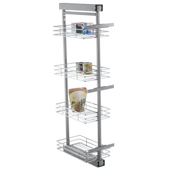 Coluna Aramada Deslizante de Embutir 122cm Organizador 4 Cestos Schmitt