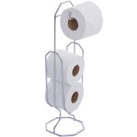 Suporte Papeleira Chão Porta Papel Higiênico 3 Rolos Cromado MS Aramados - 180