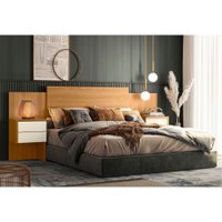 Cabeceira Extensiva Recife 4 Gavetas Albatroz Carvalho Grife/Off White - 13581127