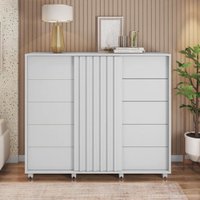 Comoda Caemun Pegasus 2 Portas 5 Gavetas Caemmun Branco - 8001200008-039