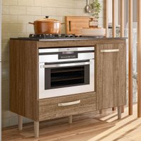 Balcão Cooktop Fit 1 Porta 1 Gaveta Nicioli Carvalho Rustico - 2954.20.1