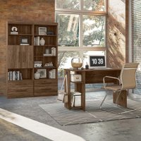 Mesa Para Escritorio Gamer Qmovi Ebano Rustico - 3875.37