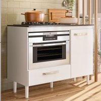 Balcão Nicioli Cooktop Fit 1 Porta 1 Gaveta - Branco