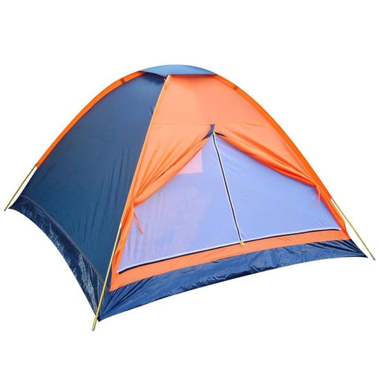 Barraca de Camping 4 Pessoas com Coluna D'água de 600mm Panda NTK Azul e Laranja