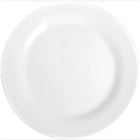 Jogo 24 Pratos Rasos 24cm Opaline Menu Nadir Figueiredo em Vidro Temperado Branco