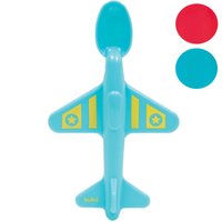 Colher Infantil para Introdução Alimentar Buba Avião Azul ou Vermelho
