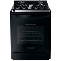 Fogão De Embutir 4 Bocas Mesa De Vidro Brastemp Preto Bvolt - BYO4XAEUNA