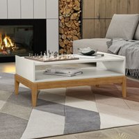 Mesa de Centro Milão Finestra Off White/Freijo - 2911BF