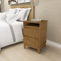 Mesa Cabeceira Prata 2 Gavetas Finestra Freijo - 2800F