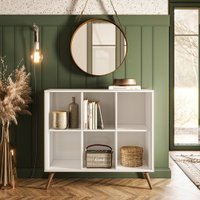 Armário Organizador Retro 6 Nichos Qmovi Branco com Branco - 3955.5