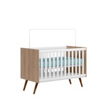 Berço Encanto Retro  Carvalho Rustico/Branco - 3820.91 Qmovi