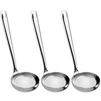 Conjunto 3 Concha para Sopa Feijão ou Molho Utensílio Cozinha Taumer Inox