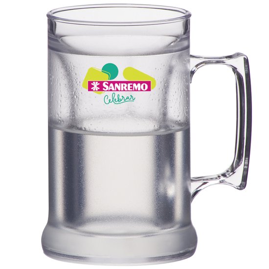 Caneca Térmica De Acrílico Com Gel 300ml Copo De Chopp Cerveja Sanremo - SR30091