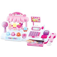 Brinquedo Caixa Registradora Sorveteria Infantil com Luzes Coloridas e Som Musical Fênix Rosa - 7896462002279