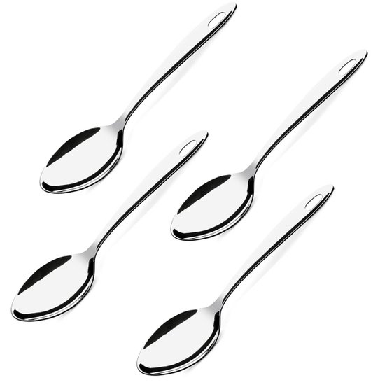 Kit 4 Colheres de Inox Para Arroz Servir Pegar Colher De Cozinha Brinox 1649301X4