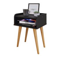 Mesa de Cabeceira Versátil Mesinha Lateral Apoio Nicho Decoração Quarto Sala Up - Preto - Lojas RPM