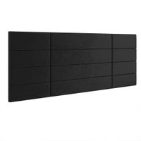 Cabeceira Suspensa Estofada Decoração Quarto Casal Cama Box Queen Size 1,60 Encanto - Preto Suede - Lojas RPM