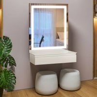 Camarim Paris 1 Gaveta Com Espelho Led