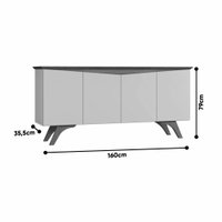 Buffet Austria para Sala de Jantar 4 Portas Tampo Chanfrado