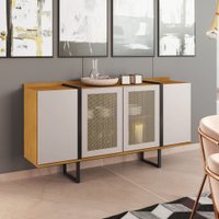 Buffet Carícia Tela 4 Portas JCM Cinamomo/Off