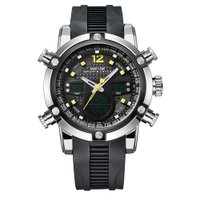 Relógio Masculino Weide AnaDigi WH5205 - Prata e Amarelo